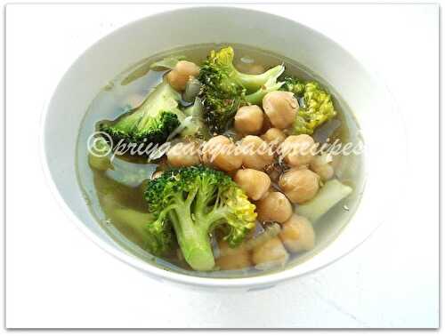 Broccoli & Chickpeas Clear Soup