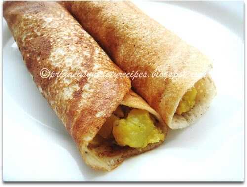 Brown Rice Masala Dosa