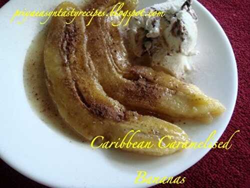 Caribbean Caramelised Bananas