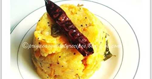 Carrot Cornmeal Upma