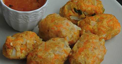 Carrot & Oats Kozhukattai/Steamed Carrot & Oats Dumplings