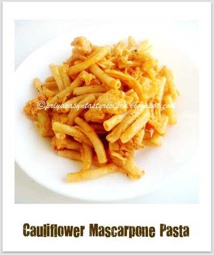 Cauliflower Mascarpone Pasta