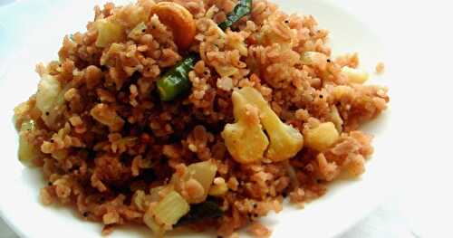 Cauliflower & Red Rice Flakes Upma