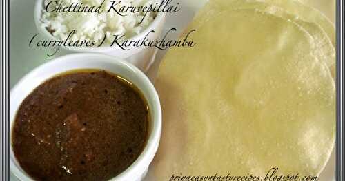 Chettinad Karuvepillai (Curryleaves) Karakuzhambu