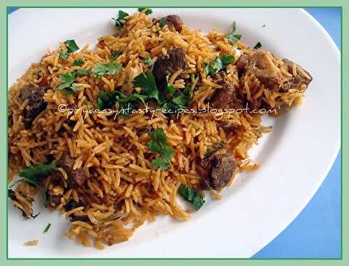 Chettinad Mutton Briyani - Pressure Cooker Method