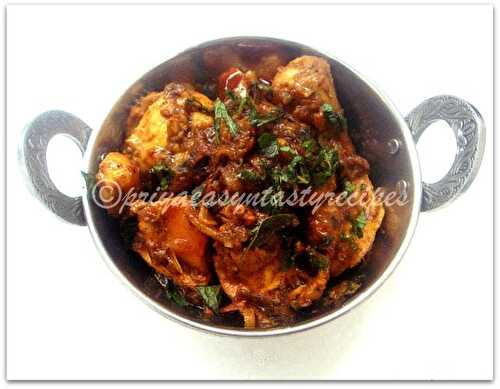 Chettinad Uppu Kozhi Varuval/Spicy Chicken Dry Curry