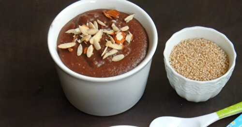 Chocolate Kodo Millet Pudding