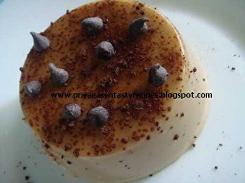 Coffee Panna Cotta With Chocolate Chips