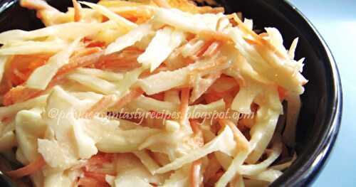 Coleslaw(Raw Cabbage Salad) Tortilla Wrap