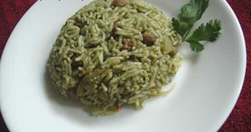 Coriander N Soyachunks Pulao