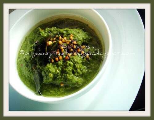 Coriander Onion Chutney