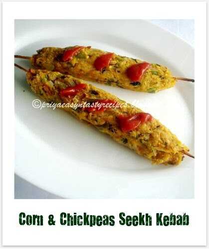 Corn & Chickpeas Seekh Kebab