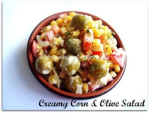 Creamy Corn & Olive Salad