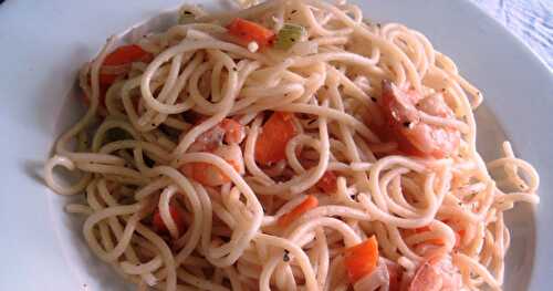 Creamy Prawn n Veggie Spaghetti