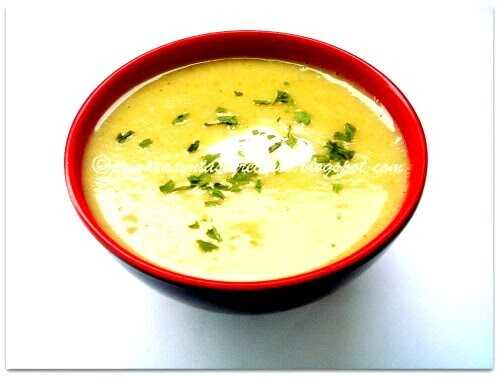 Creamy Zucchini & Sprouted Greengram Soup