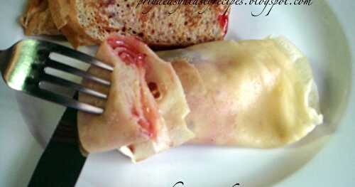 Crêpes With Strawberry Jam - Famous French Pancakes