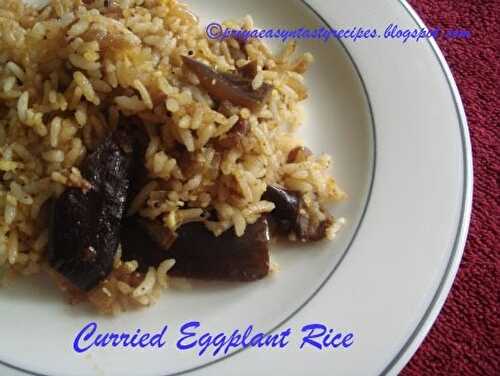 Curried Eggplant Rice - T&T from Tasty Palettes