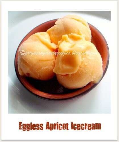 Eggless Apricot Ice Cream