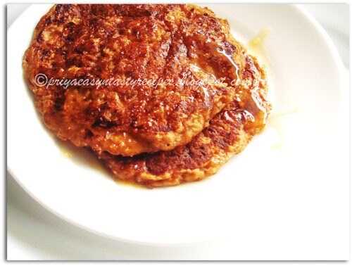 Eggless Caramel Flavoured Barley & Oats Pancakes