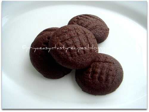 Eggless Chocolate Butter Cookies