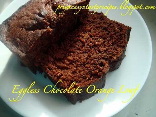Eggless Chocolate Orange Loaf