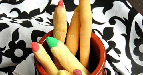 Eggless Colour Pencil Cookies