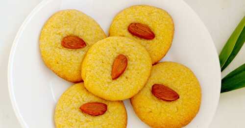 Eggless Cornmeal Almond Cookies