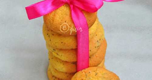 Eggless Custard & Black Poppyseeds Cookies
