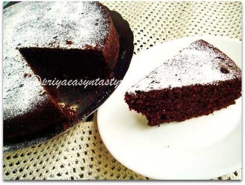 Eggless Easy Chocolate Cake