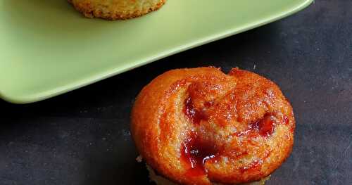 Eggless Jam Swirled Muffins