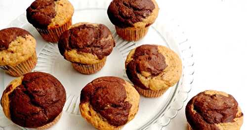 Eggless Marble Muffins