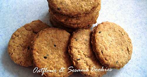 Eggless Oatflour & Sesame Cookies