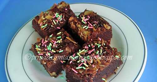 Eggless Oats Brownies