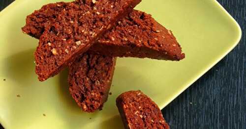 Eggless Oats Chocolate Biscottis