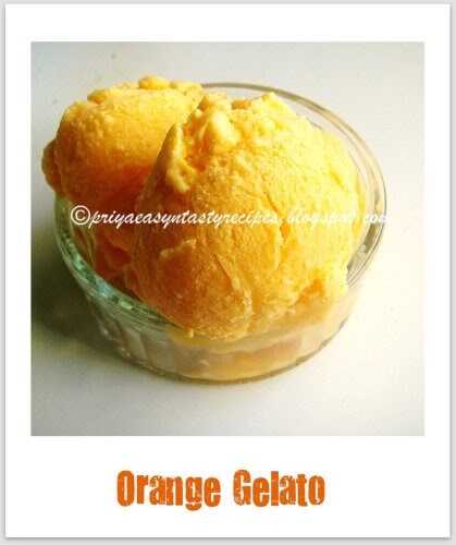 Eggless Orange Gelato