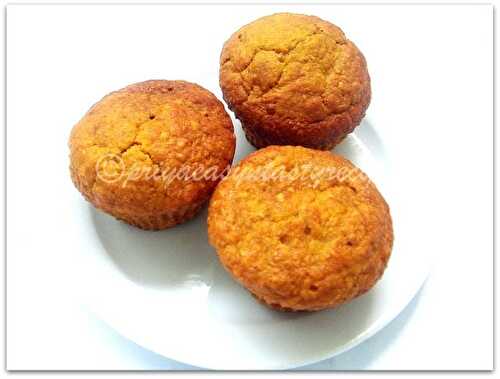 Eggless Pumpkin Oats Muffins