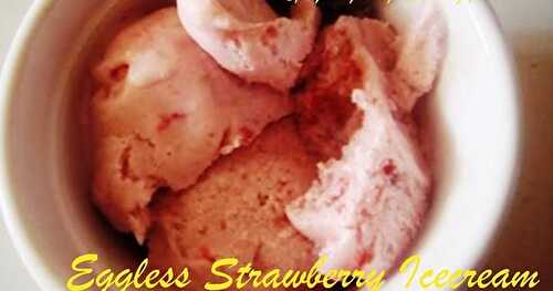 Eggless Strawberry Icecream