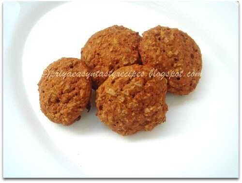 Eggless Sugarless Oats & Poha Cookies