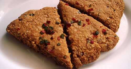 Eggless Tutty Fruity Oatmeal Breakfast Scones