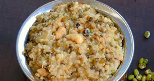 Foxtail Millet & Moong Sprouts Pongal