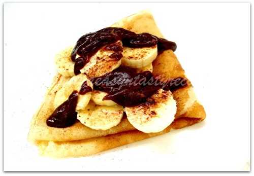 French Pancakes (Crêpes) With Banana & Chocolate Ganache