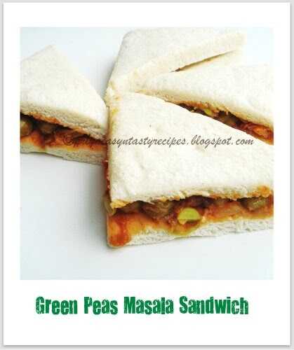 Green Peas Masala Sandwich