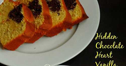 Hidden Chocolate Heart in Vanilla Cake