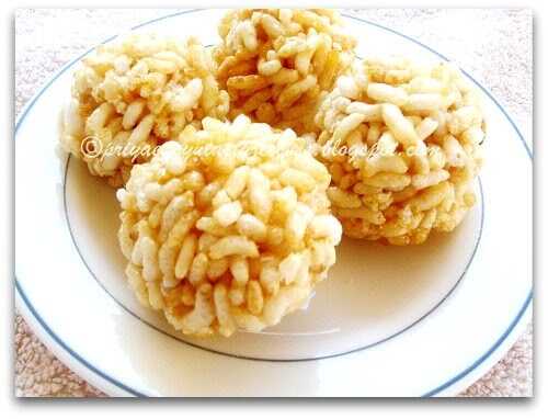 Honey Puffed Rice Balls/Then Pori Urundai