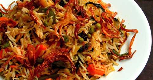 Hyderabadi Vegetable Dum Biriyani ~~ SN Challenge