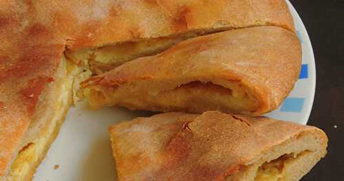 Imeruli Kachapuri/Imeretian Kachapuri/Georgian Cheese Flatbread