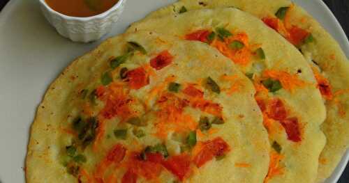 Instant Vegetable Cornmeal Uthappam/Glutenfree Cornmeal Oothappam