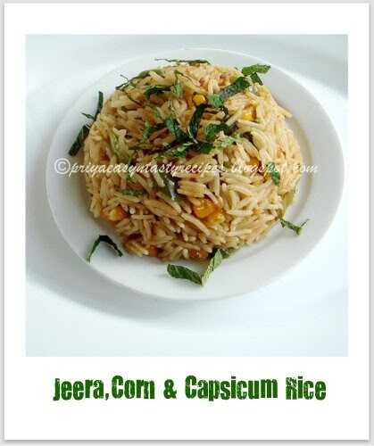 Jeera,Corn & Capsicum Rice-MW Version