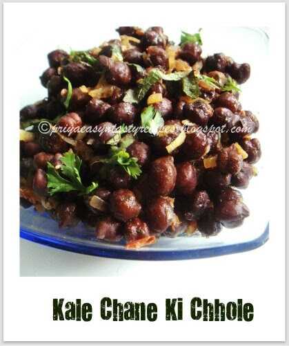 Kale Chane Ki Chhole - Black Chickpeas Curry