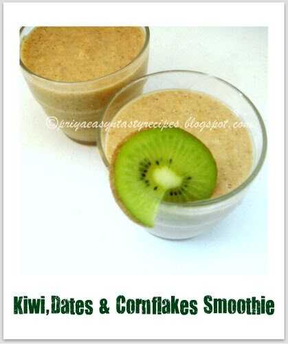 Kiwi, Dates & Cornflakes Smoothie